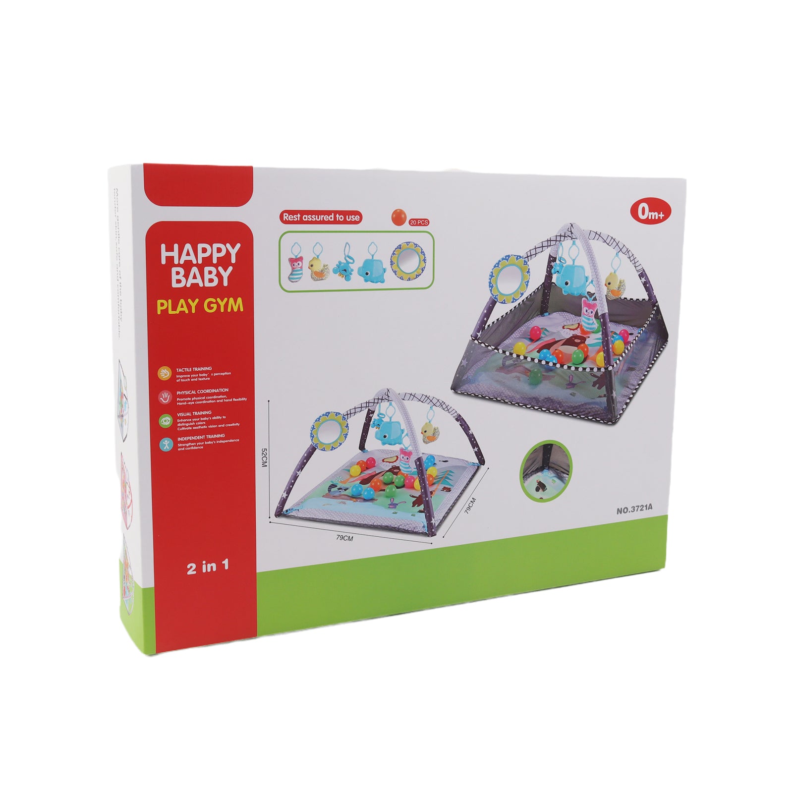Kids 2 in 1 Foldable Baby Soft Play Floor Mat Activity Gym Fun Ball Pit Grey
