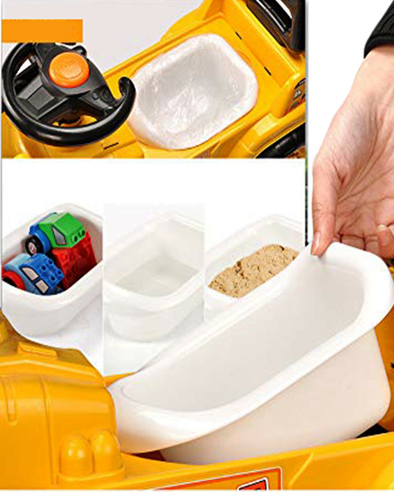 First Ride On Children's Sit' N Ride Push Along Construction Bulldozer Digger