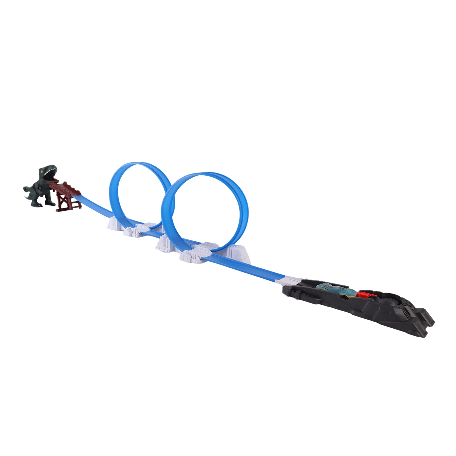 Double Loop Plastic Track Toy Dinosaur Twist Track Set Including 1 Alloy Car