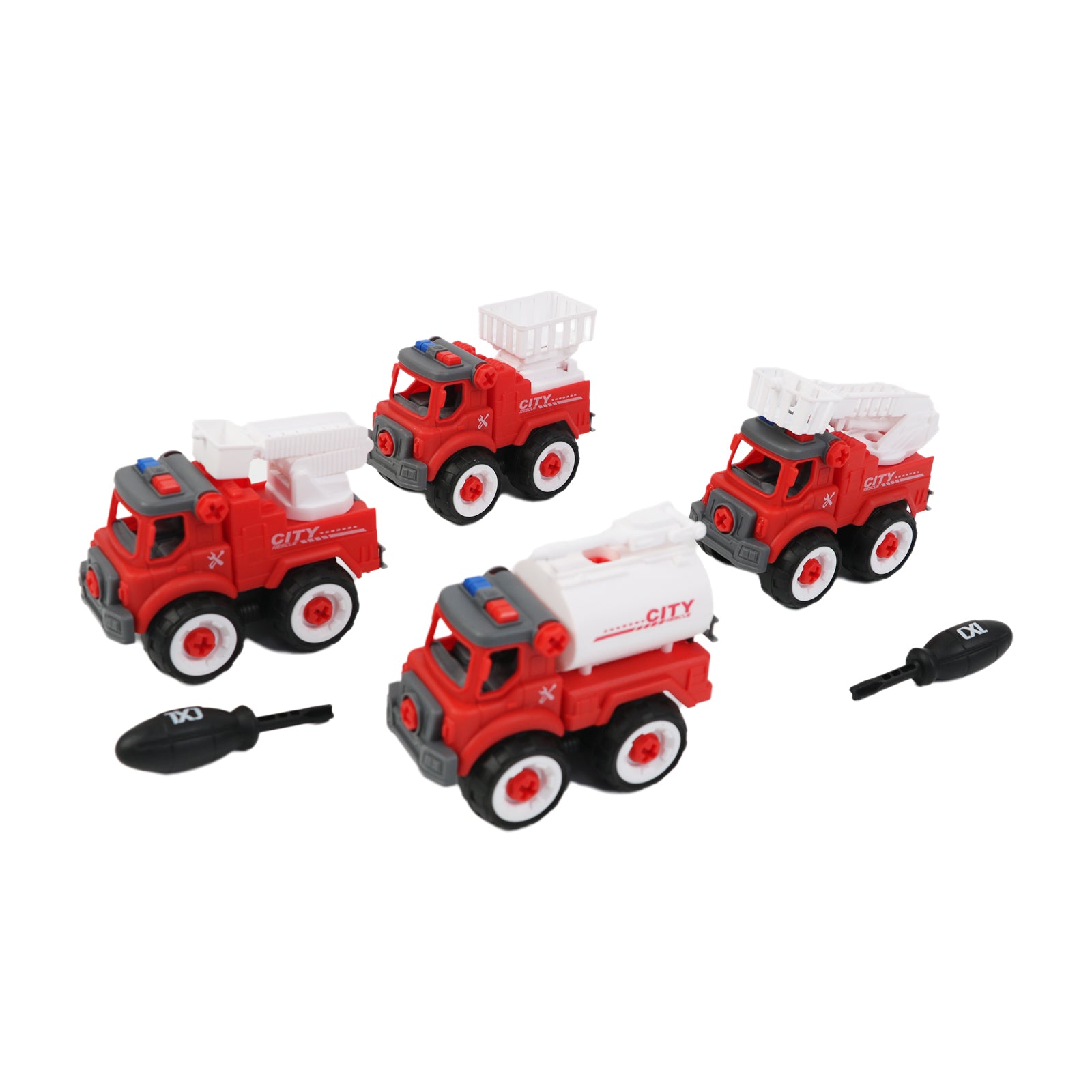 Kids Educational DIY Assembly Construction Trucks Toy Screwdriver 20 Pcs Set