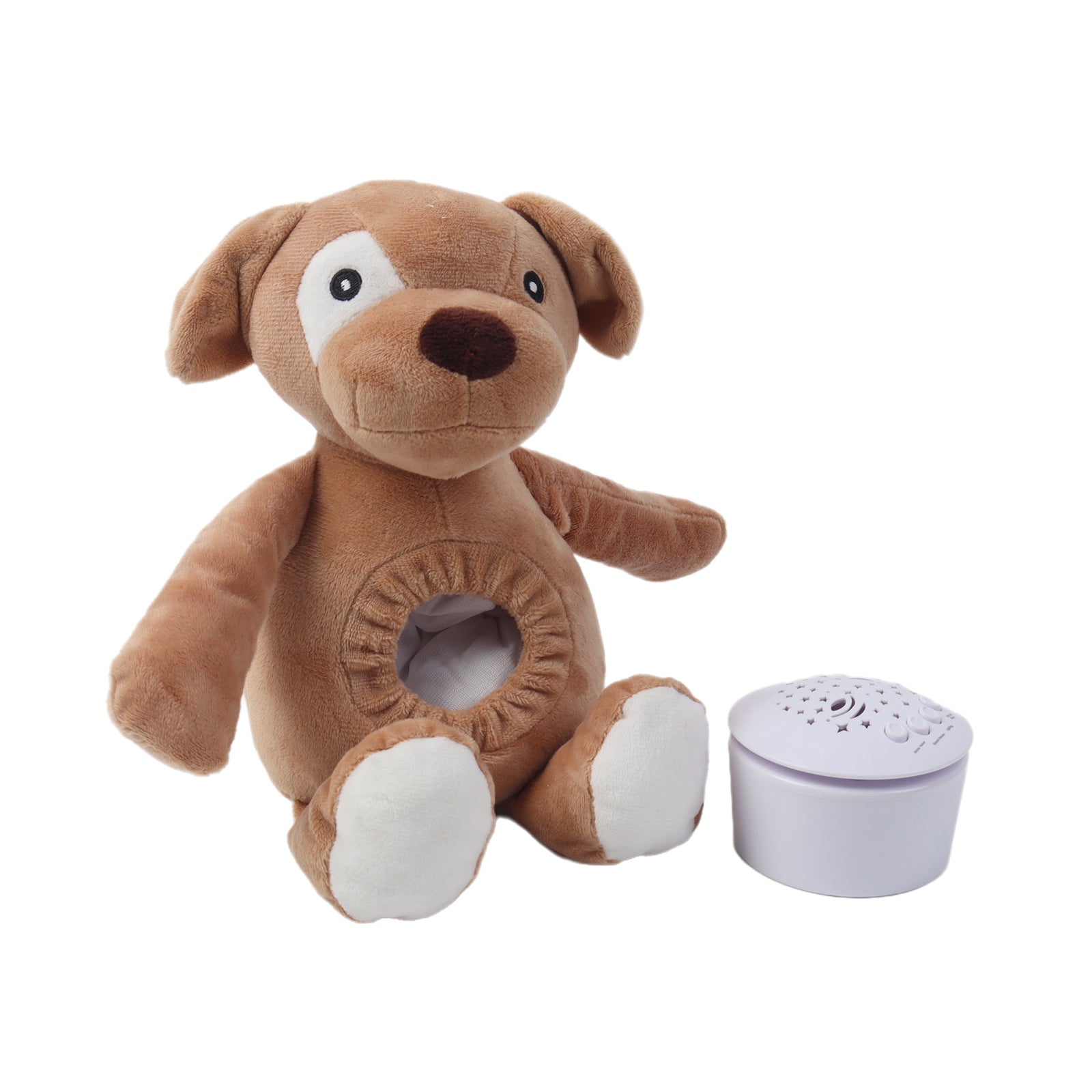 Baby Sleep Aid Plush, Night Light Projector with Starry Display and Soothing Sounds