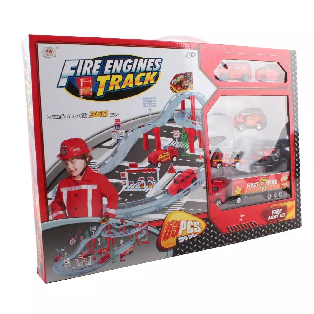 Fire Truck Set Fire Brigade Toy Set Fire Engine Fire Truck Car Truck 53 PCS