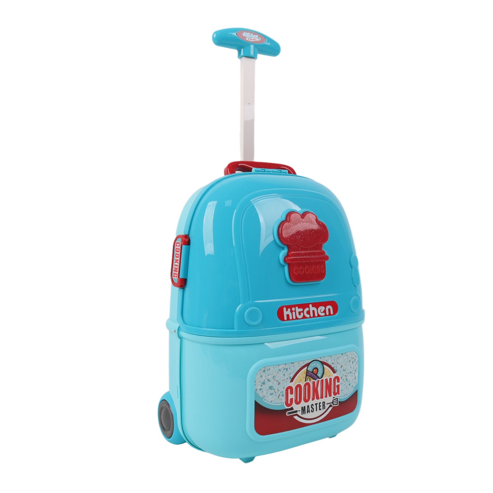 Kids Play Kitchen Set Portable Rolling Suitcase Cooking Pretend Play Toy