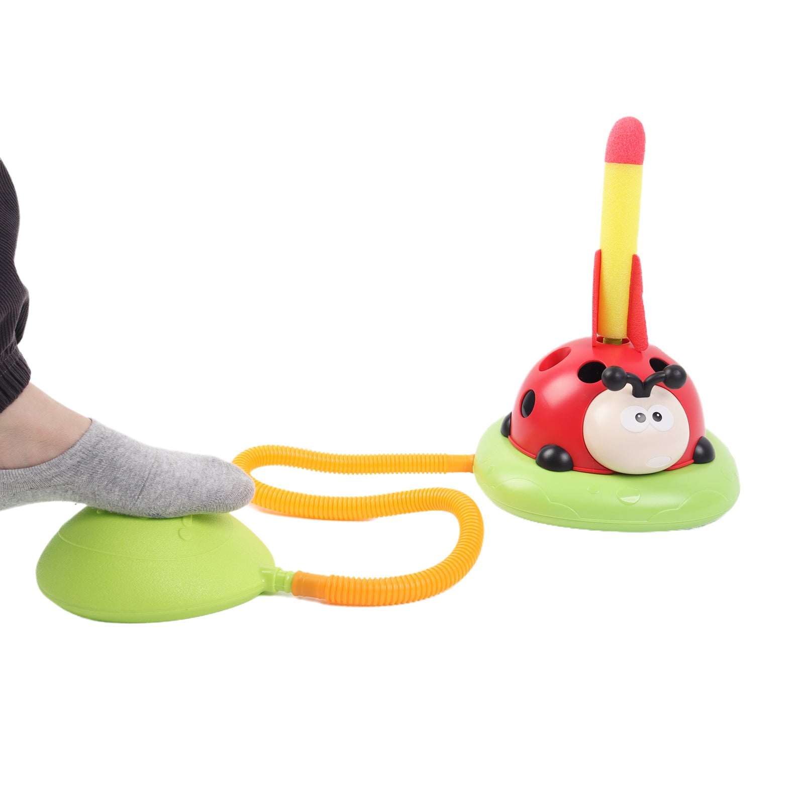 Kids 5in1 Musical Jump Sport Toy Ring Toss and Foam Launcher Game Indoor Outdoor