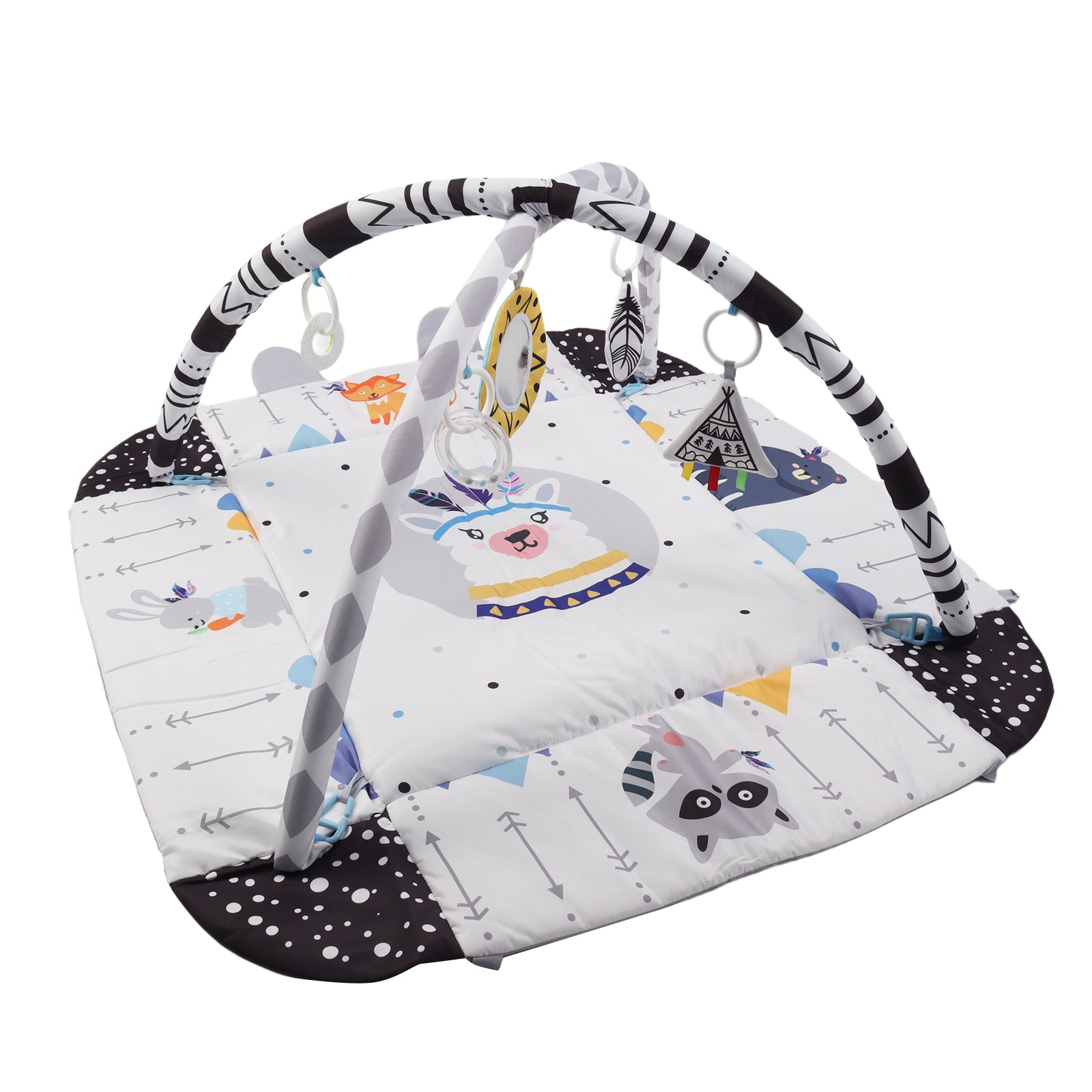 Kids 4 in 1 Bunny Foldable Baby Soft Play Floor Mat Activity Gym Fun Ball Pit