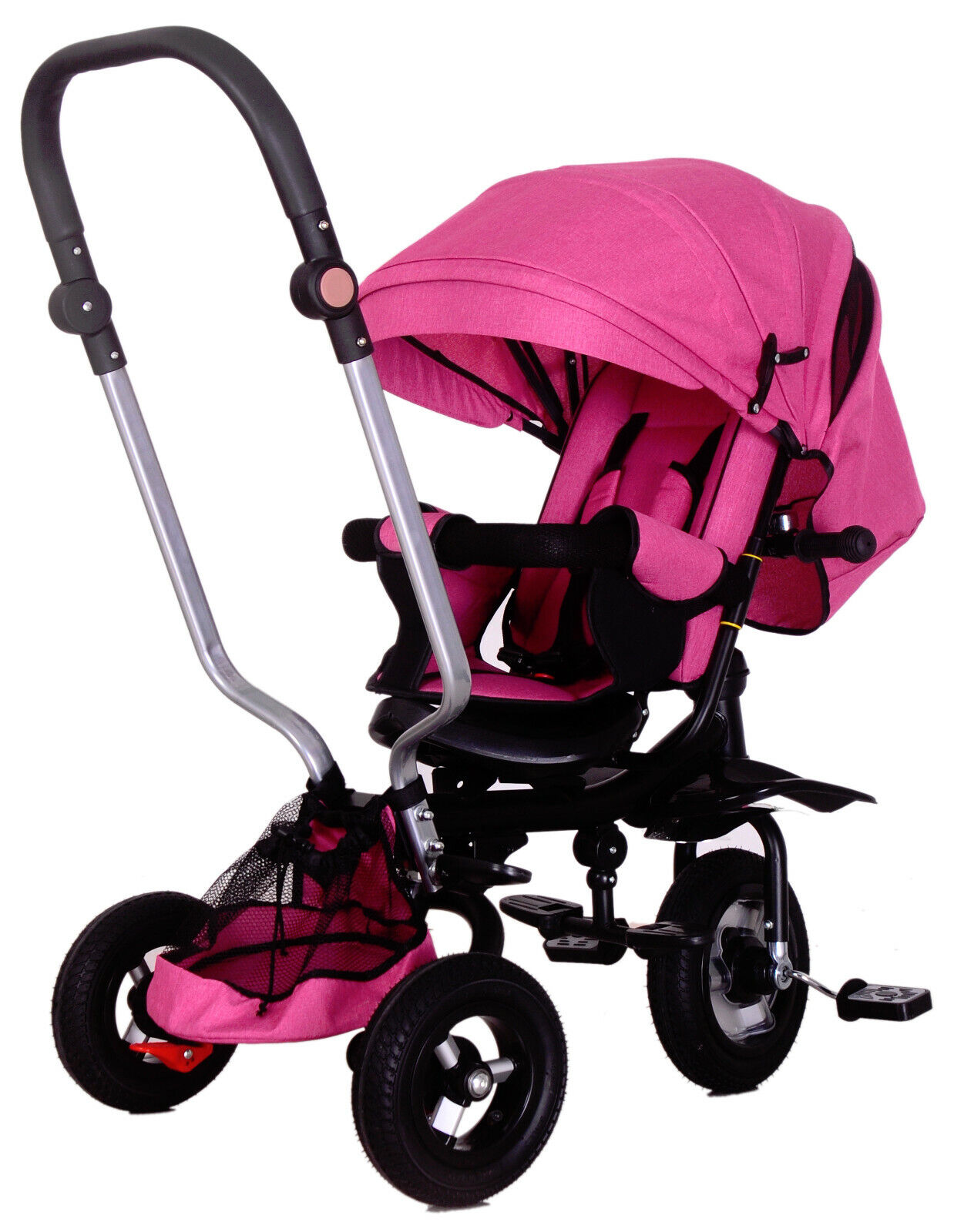 5 in 1 Little Bambino Pushchair Tricycle Trike-Pink Kids Multifunction Trike