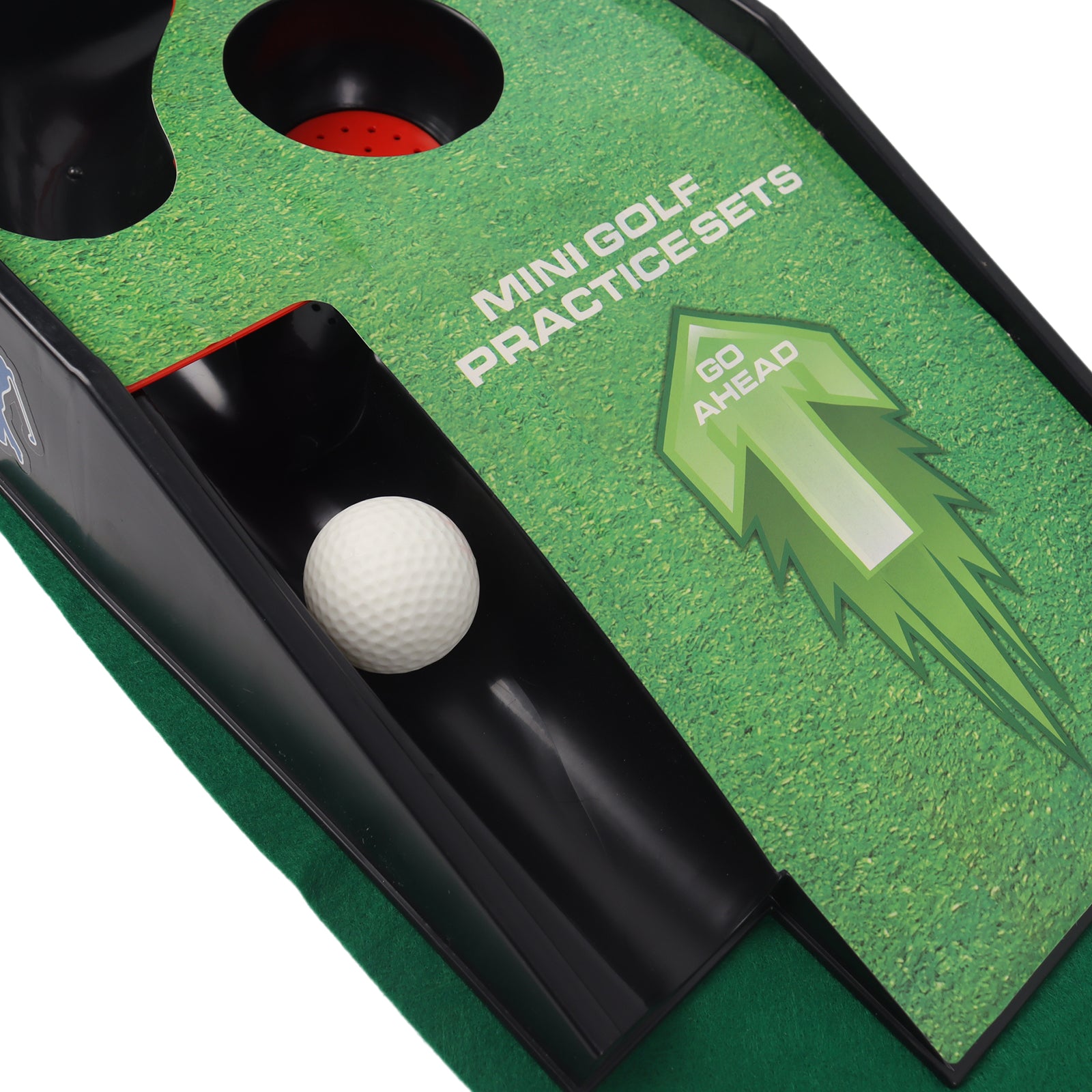 Kids Mini Golf Practice Putting Green Toy Set Lights Sound Game Mat Indoor Sport