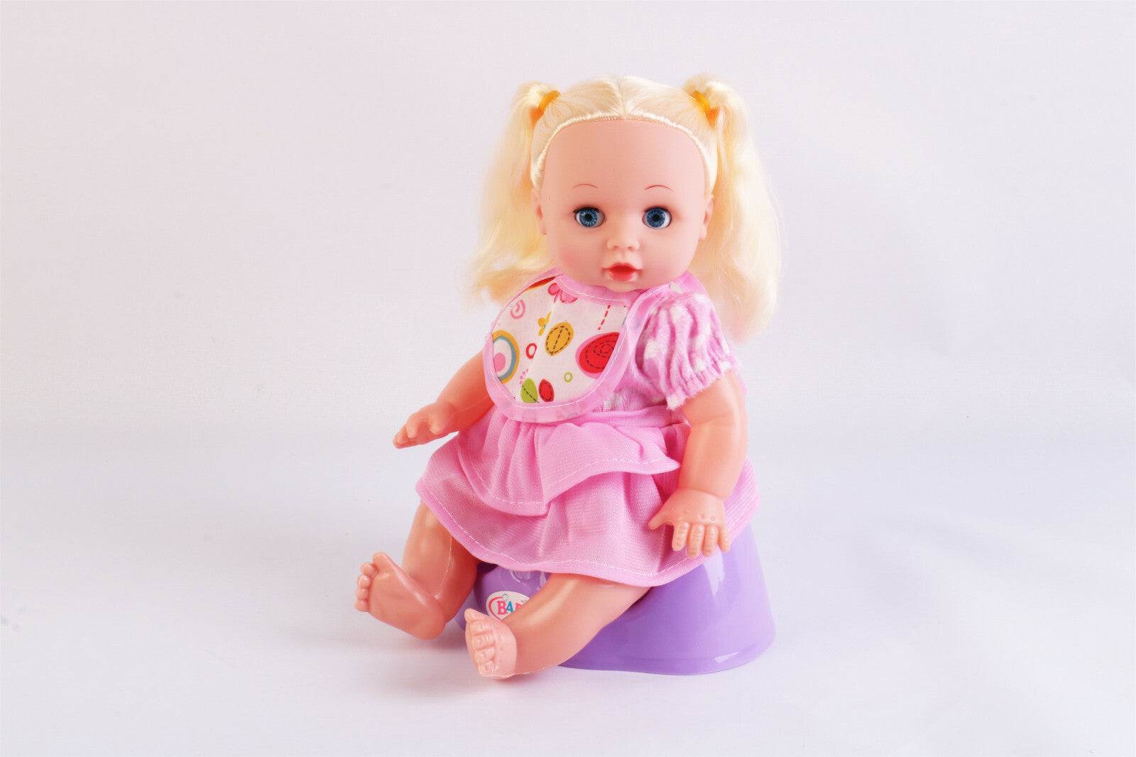 Baby Doll With Feeding Chair Bottle Baby Dish and Cutlery Pretend Play