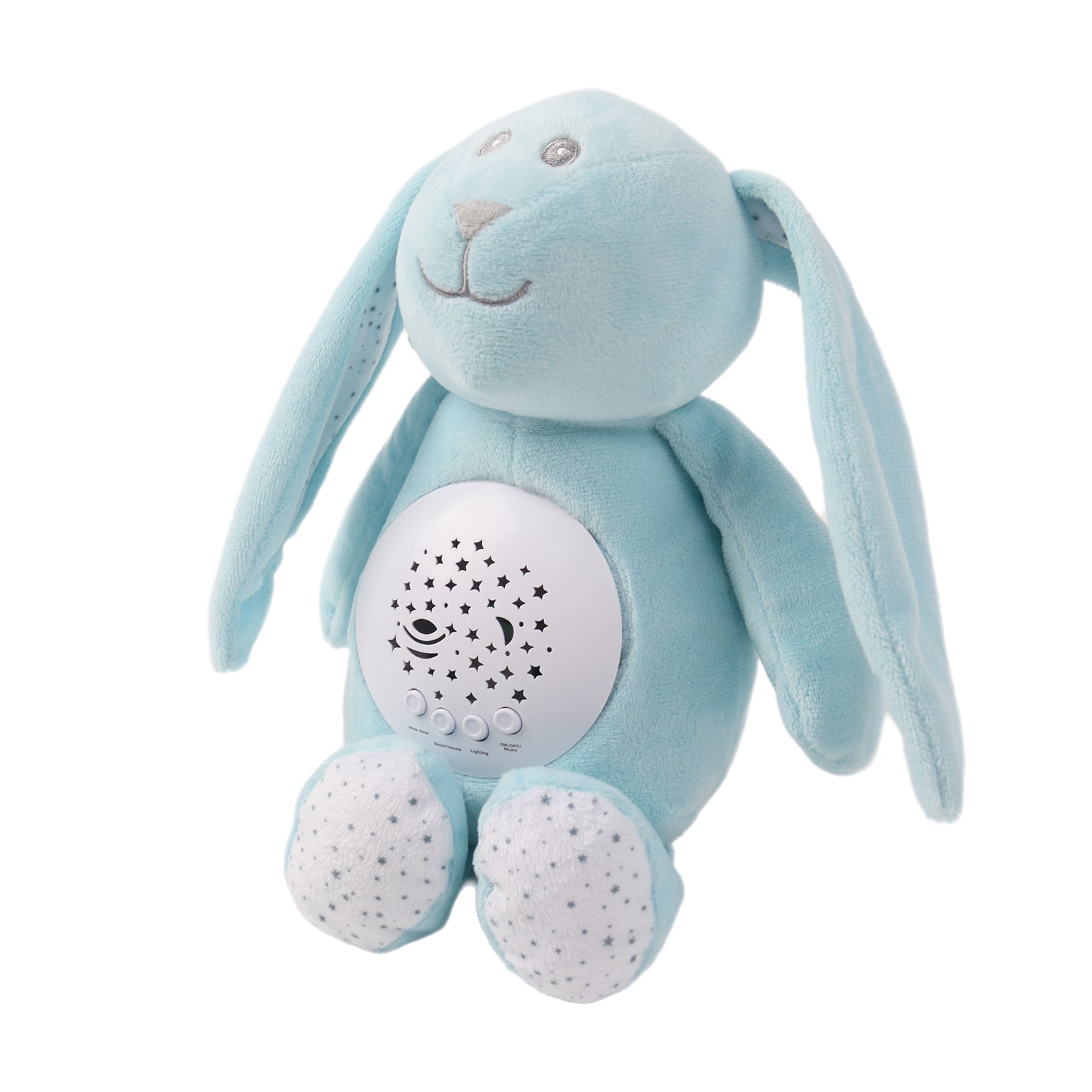 Baby Sleep Aid Plush, Night Light Projector with Starry Display and Soothing Sounds