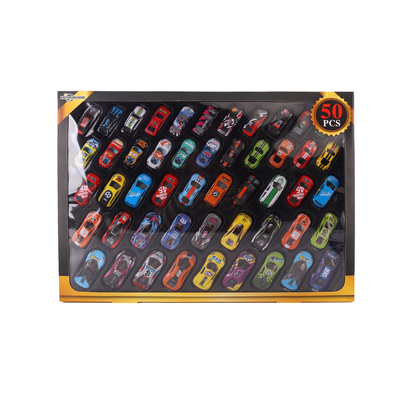 50 Pcs Metal Pull Back Racing Cars Die Cast Toy Set Mini Cars With Play Mat