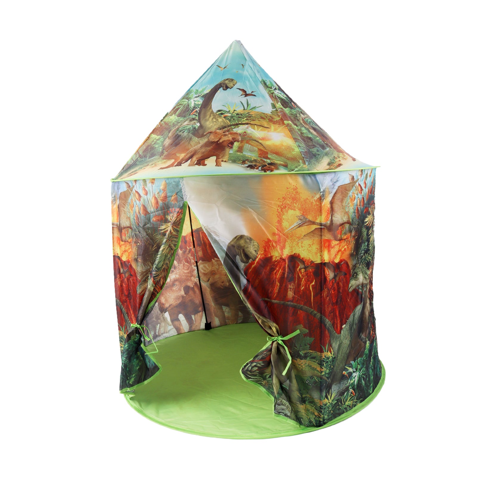 Dinosaur Kids Pop Up Play Tent Yurt Indoor/Outdoor Discovery Adventure Playhouse