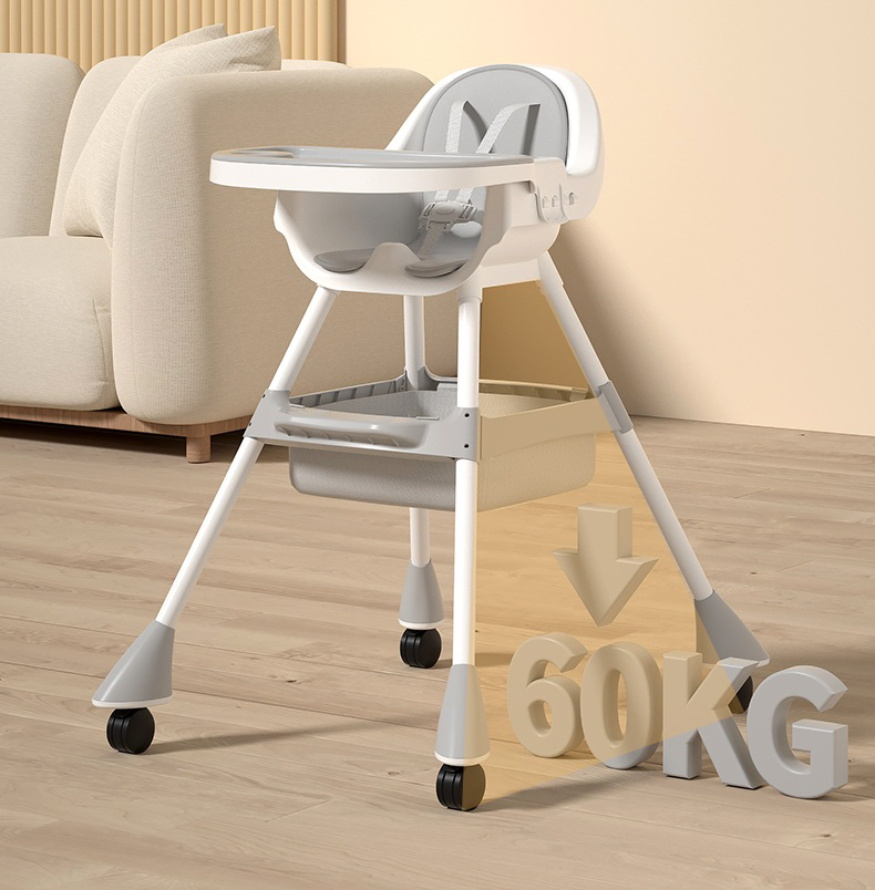 Baby Toddler High Chair Feeding Dining Tray Adjustable Height Multipurpose Pink