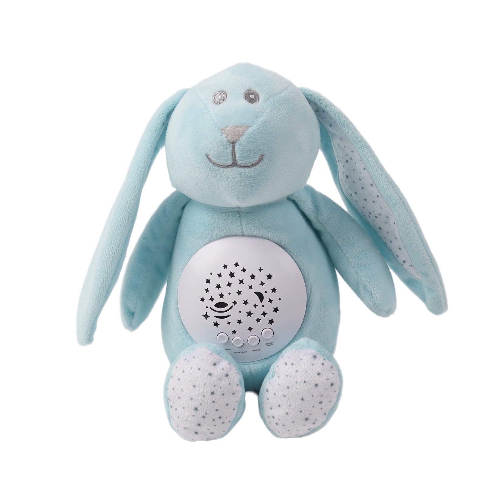 Baby Sleep Aid Plush, Night Light Projector with Starry Display and Soothing Sounds