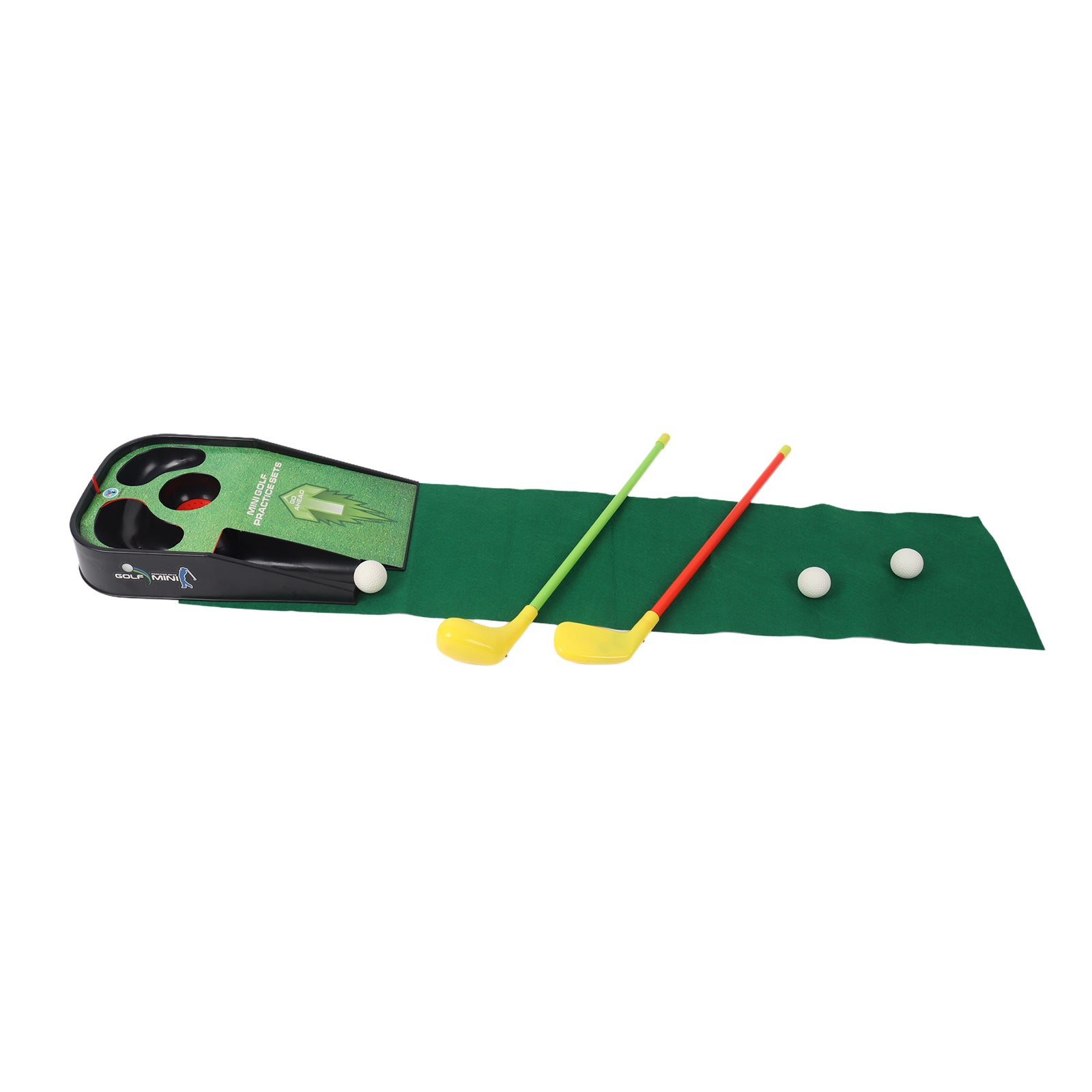 Kids Mini Golf Practice Putting Green Toy Set Lights Sound Game Mat Indoor Sport