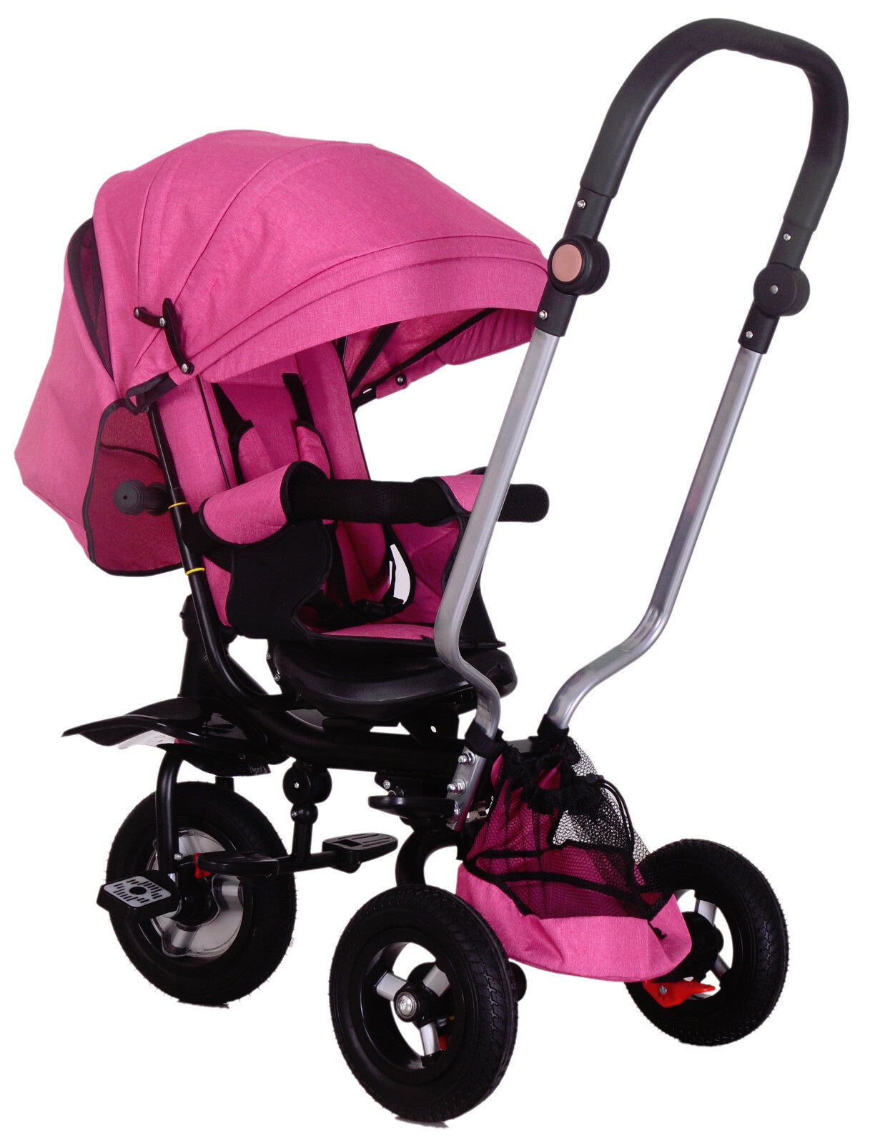 5 in 1 Little Bambino Pushchair Tricycle Trike-Pink Kids Multifunction Trike