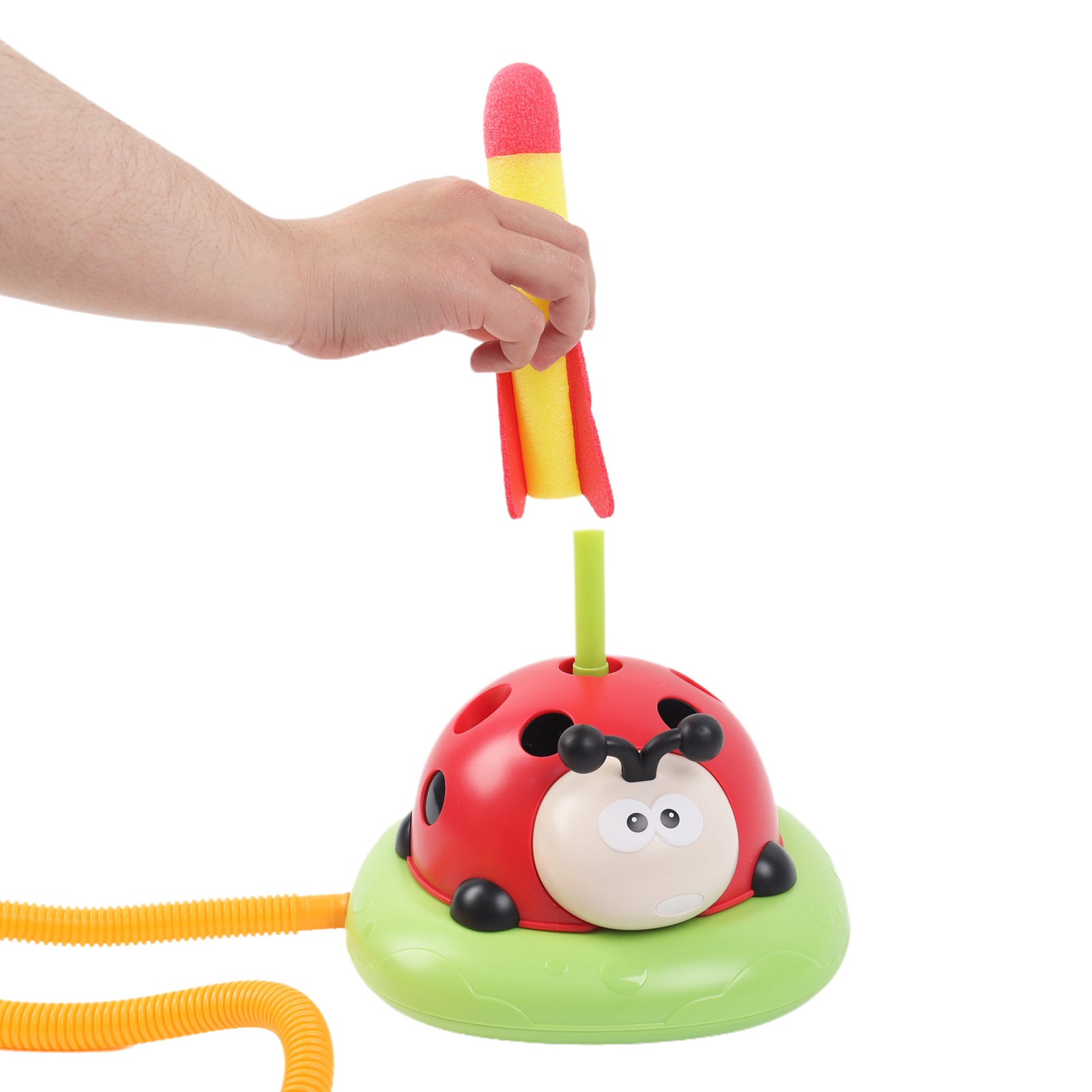 Kids 5in1 Musical Jump Sport Toy Ring Toss and Foam Launcher Game Indoor Outdoor