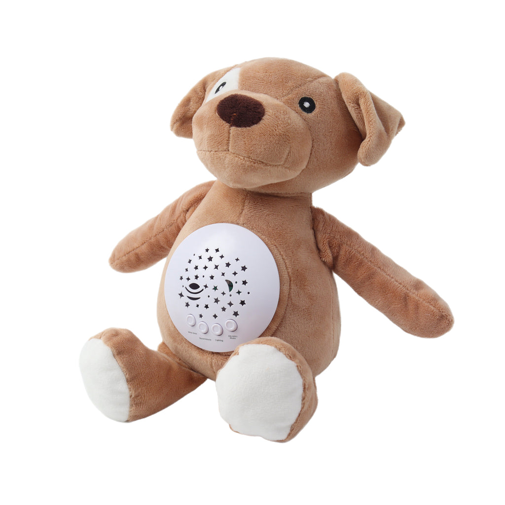 Baby Sleep Puppy Plush Night Light Projector Soothing Sound Sleep White Noise