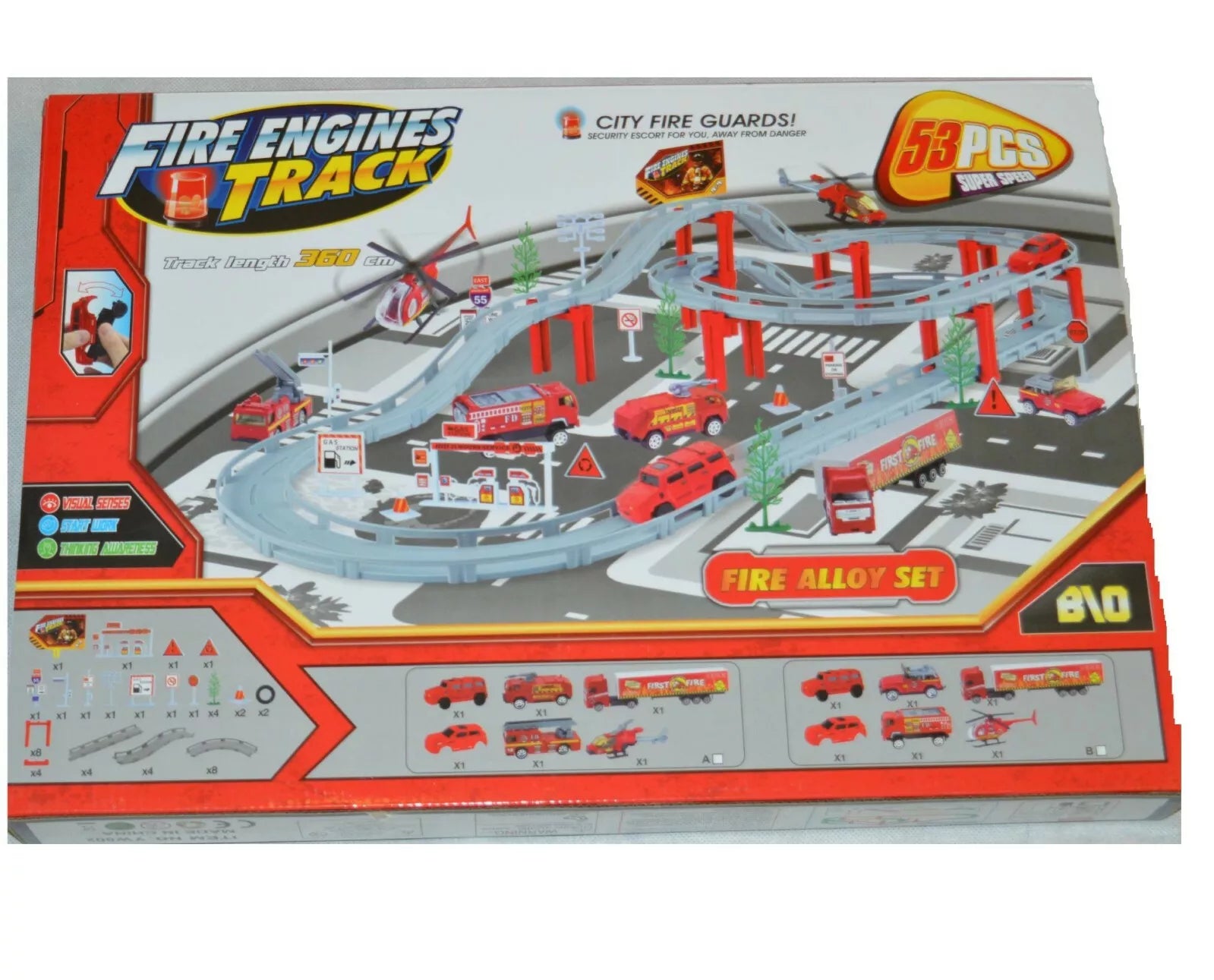 Fire Truck Set Fire Brigade Toy Set Fire Engine Fire Truck Car Truck 53 PCS