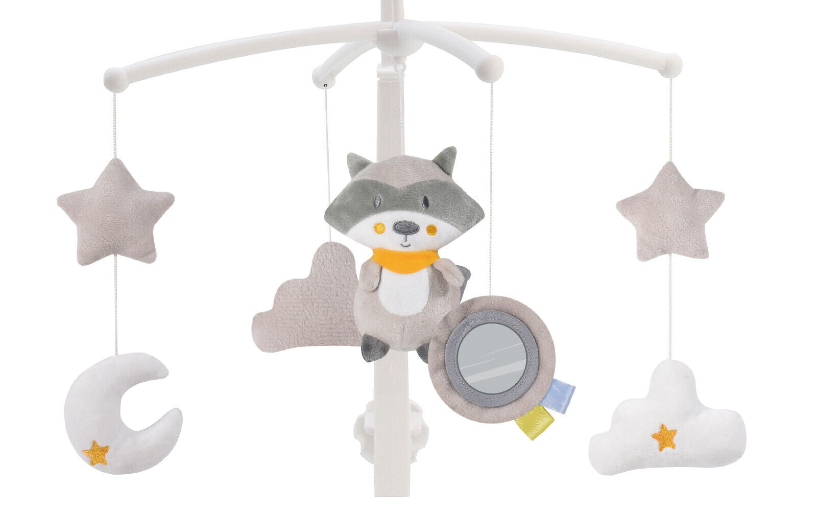 Baby Musical Mobile Crib Cot Bed Bell Stars Moon Nursery Rotating Toy Racoon