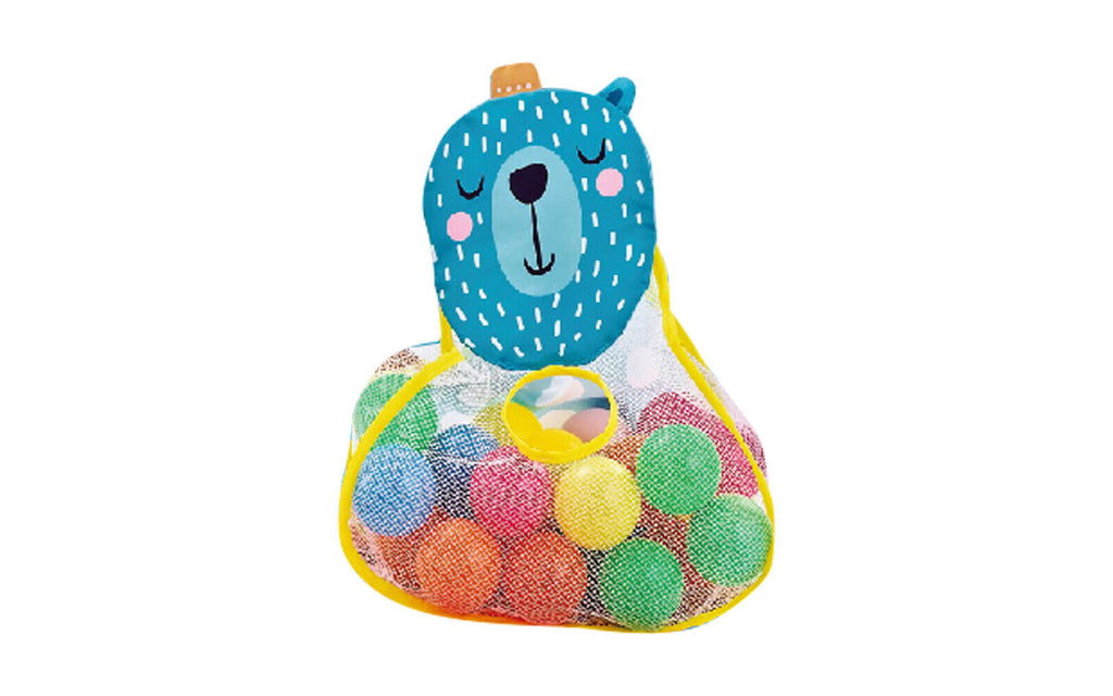 Gym Activity Foldable Play Mat Bag 30-Balls Tummy Play Kick Stimulate Your Baby (Blue)