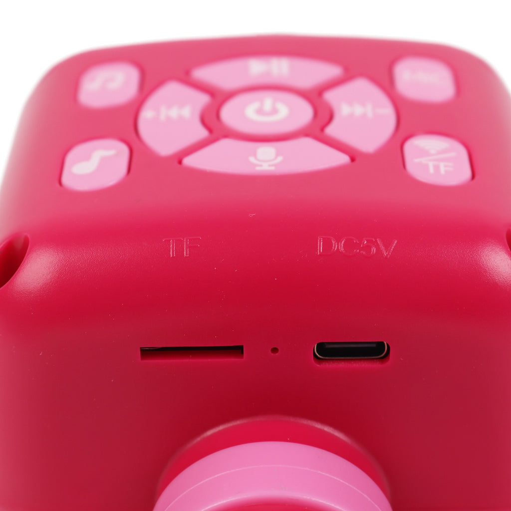 2x Kids Wireless Karaoke Microphones Bluetooth Speaker Singing Party Set Pink