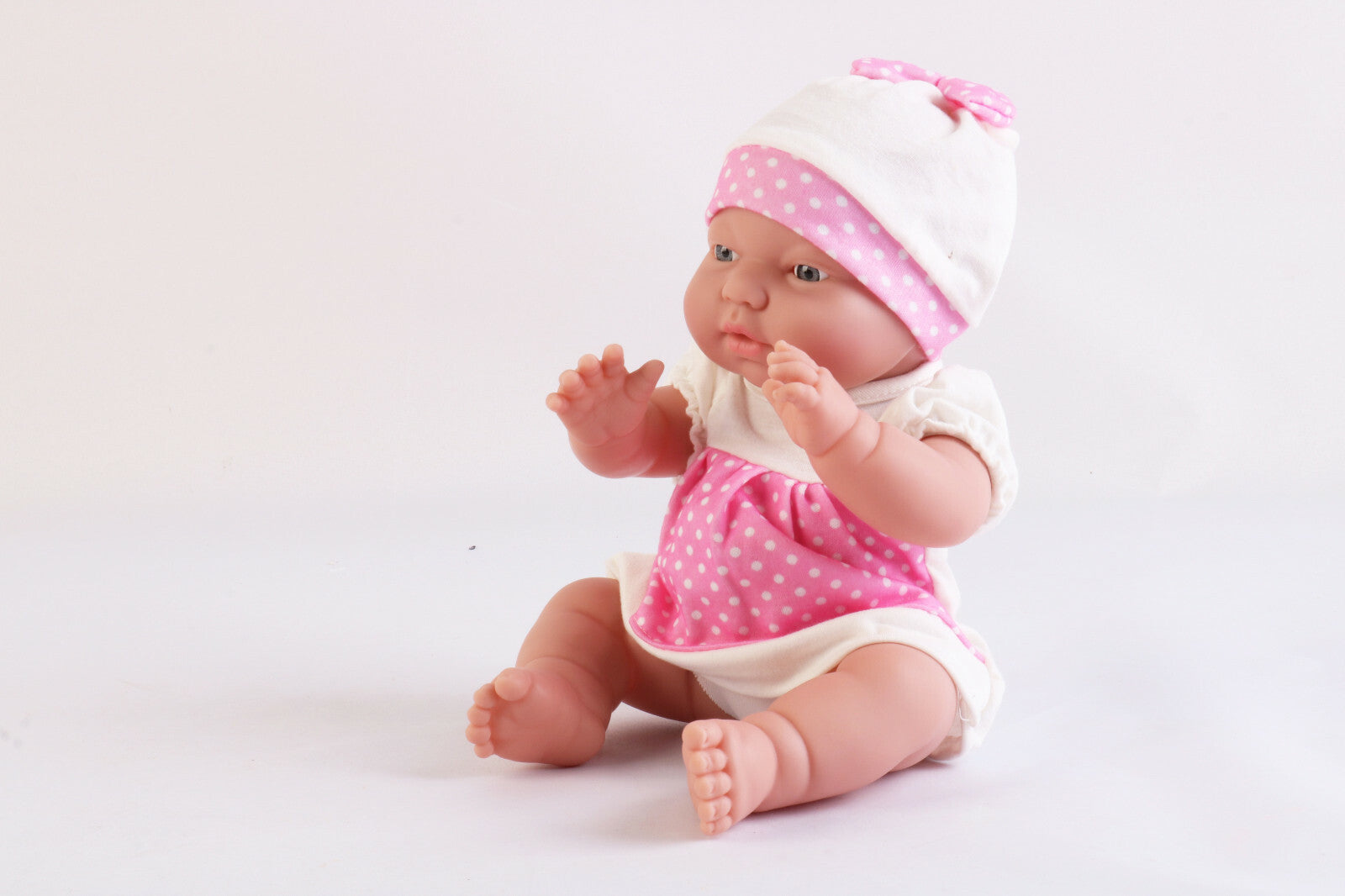 Baby Doll Soft Body Doll with Hat Sitting Pretend Play Doll