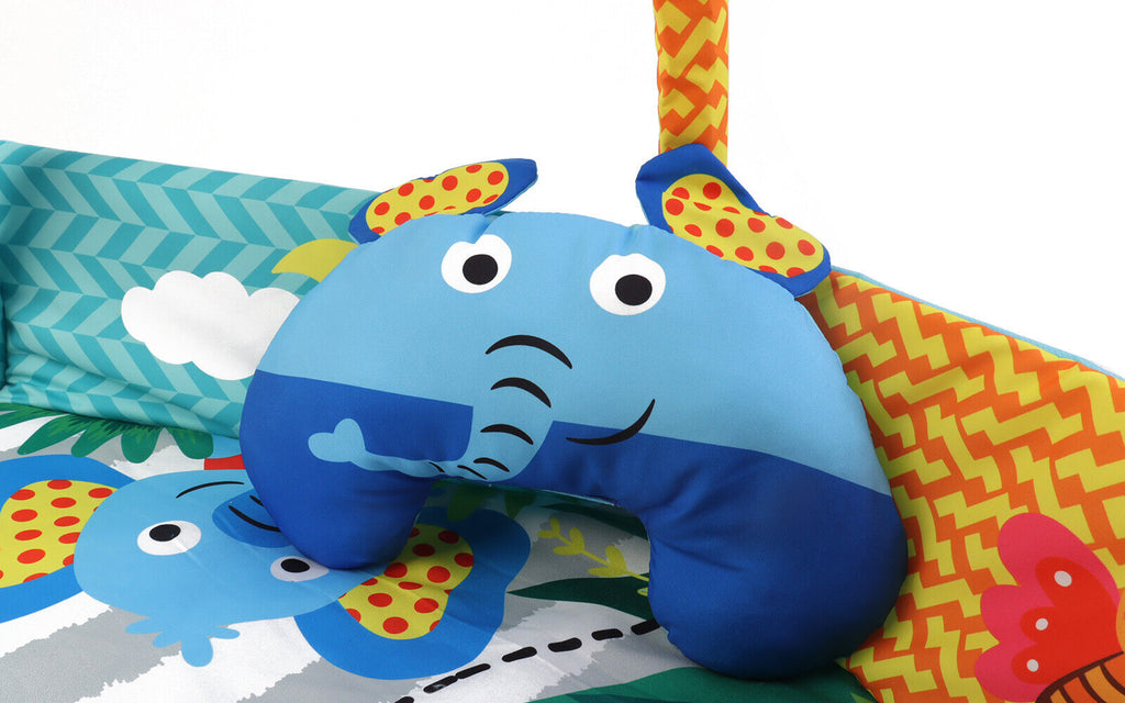 Gym Activity Foldable Play Mat Bag 30-Balls Tummy Play Kick Stimulate Your Baby (Blue)