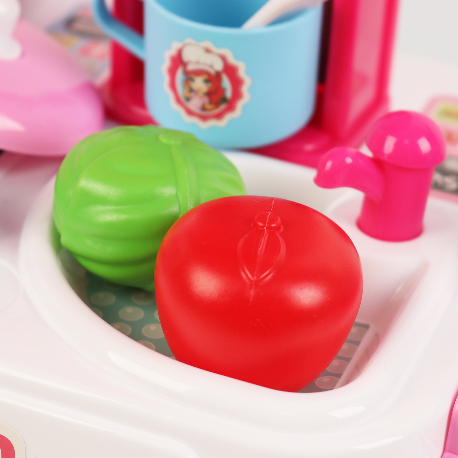 3-in-1 Kids Pretend Kitchen Cooking Toy Portable Storage Suitcase Role Play