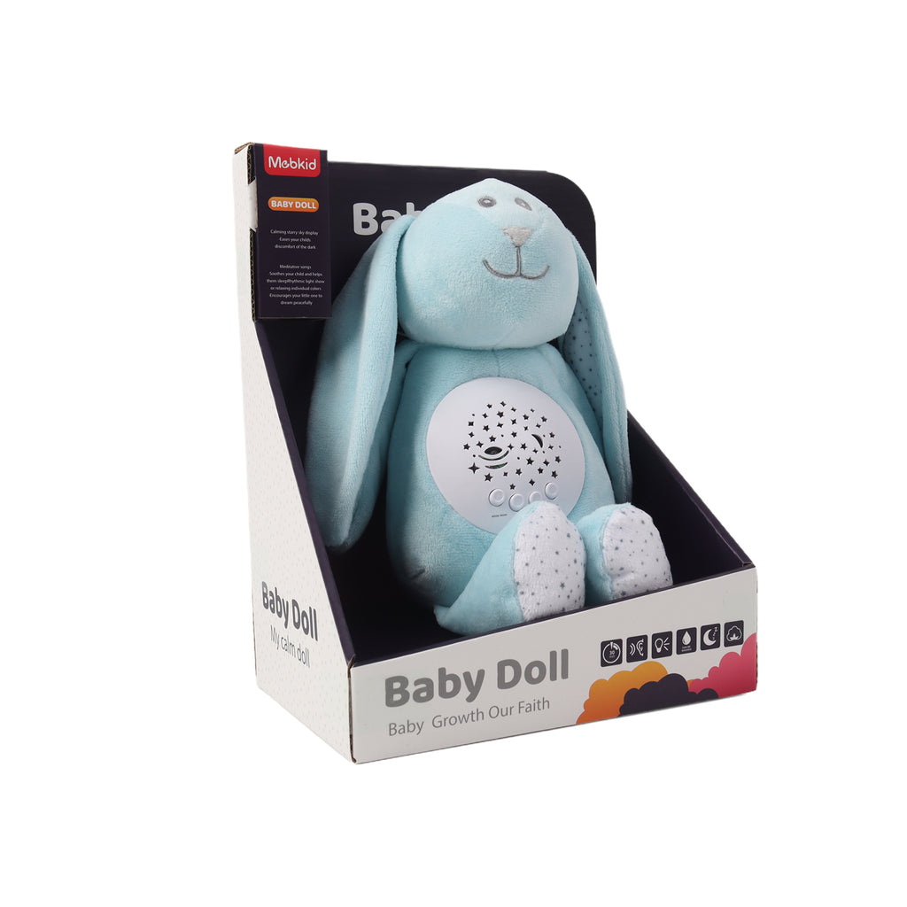Baby Sleep Aid Plush, Night Light Projector with Starry Display and Soothing Sounds