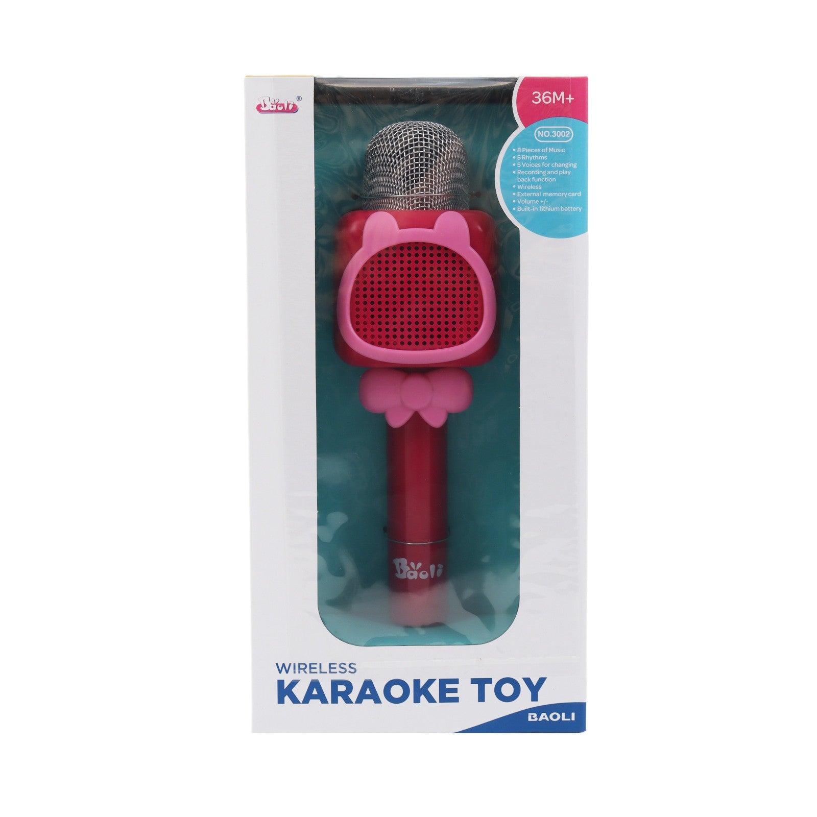 2x Kids Wireless Karaoke Microphones Bluetooth Speaker Singing Party Set Pink
