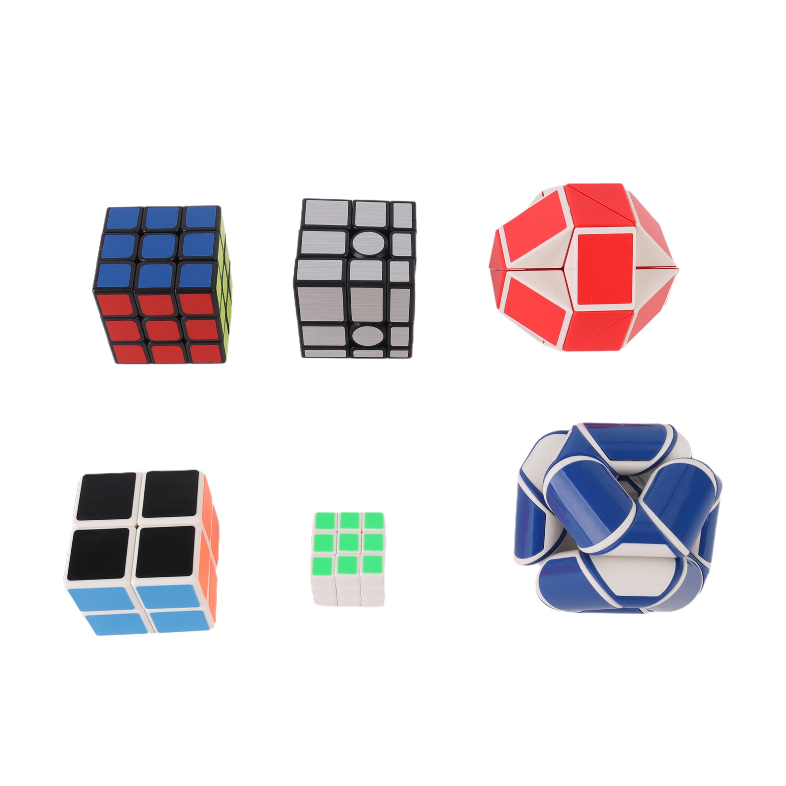 Rubik's Cube Magic Cubes Set of 6 3D Puzzle Solving Mind Game Brain Toy Anti Stress Fidget