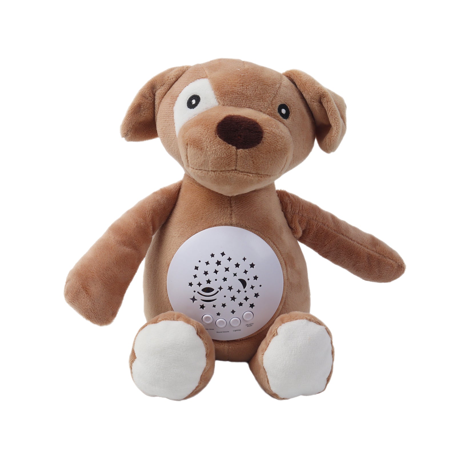 Baby Sleep Aid Plush, Night Light Projector with Starry Display and Soothing Sounds