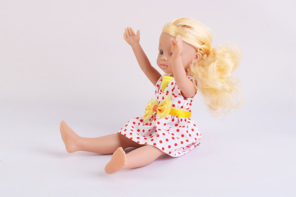 13" Doll Movable Legs and Arms Blond Hair Doll Baby Doll Pretend Play Doll