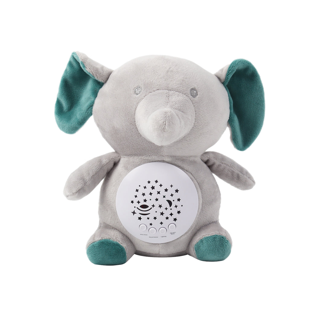 Baby Sleep Aid Plush, Night Light Projector with Starry Display and Soothing Sounds
