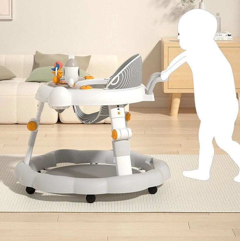 Baby Walker Push Along Learning Walking Wheel Multifunctional Sensory Music