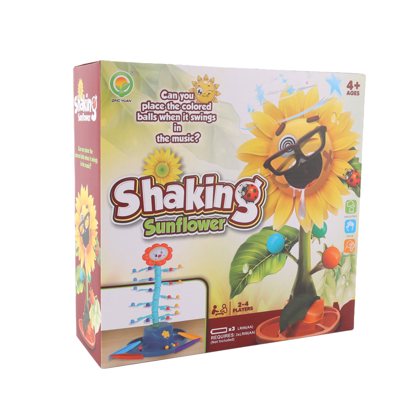 Electronic Shaking Sunflower Interactive Game Toy Race Musical Swing Family Kids