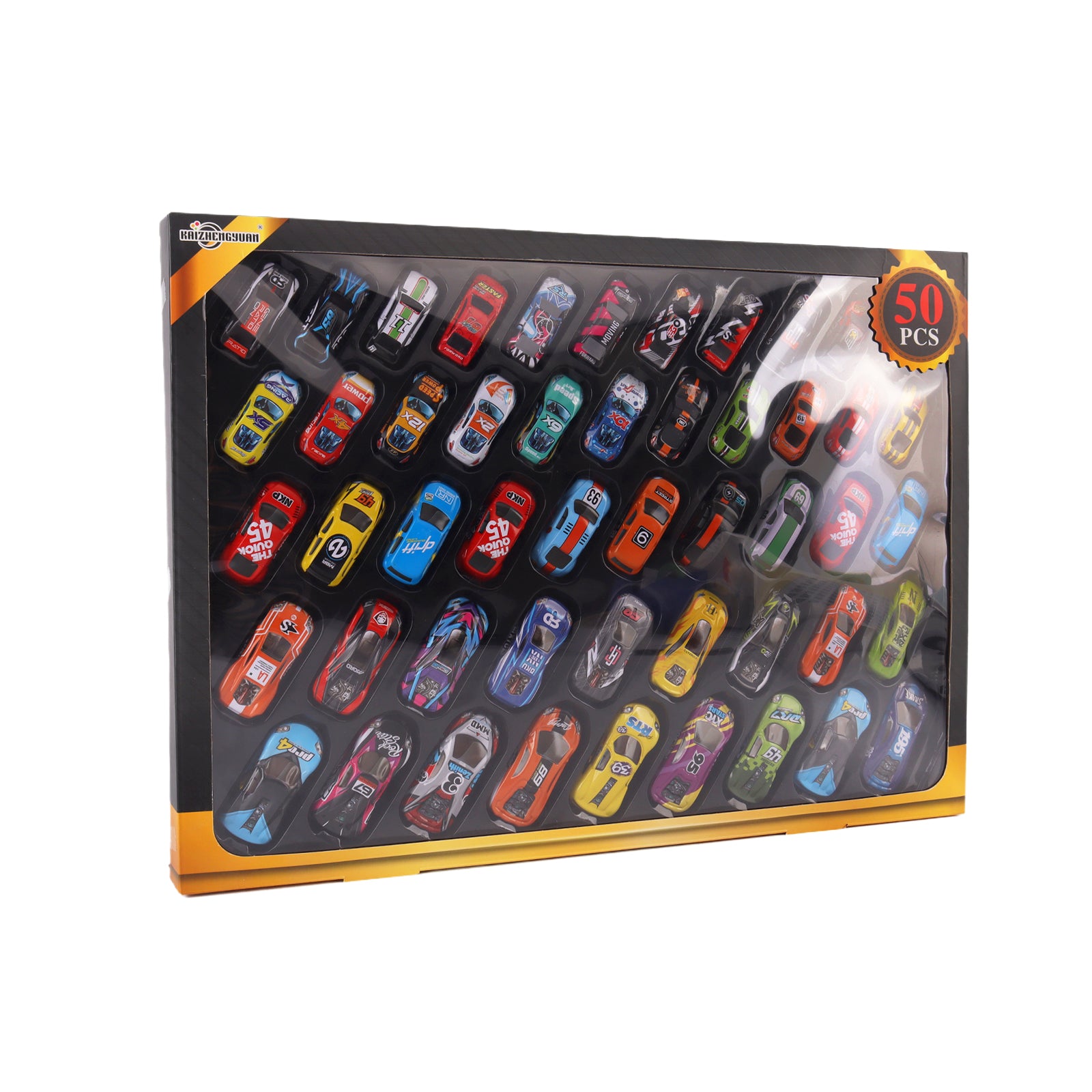 50 Pcs Metal Pull Back Racing Cars Die Cast Toy Set Mini Cars With Play Mat