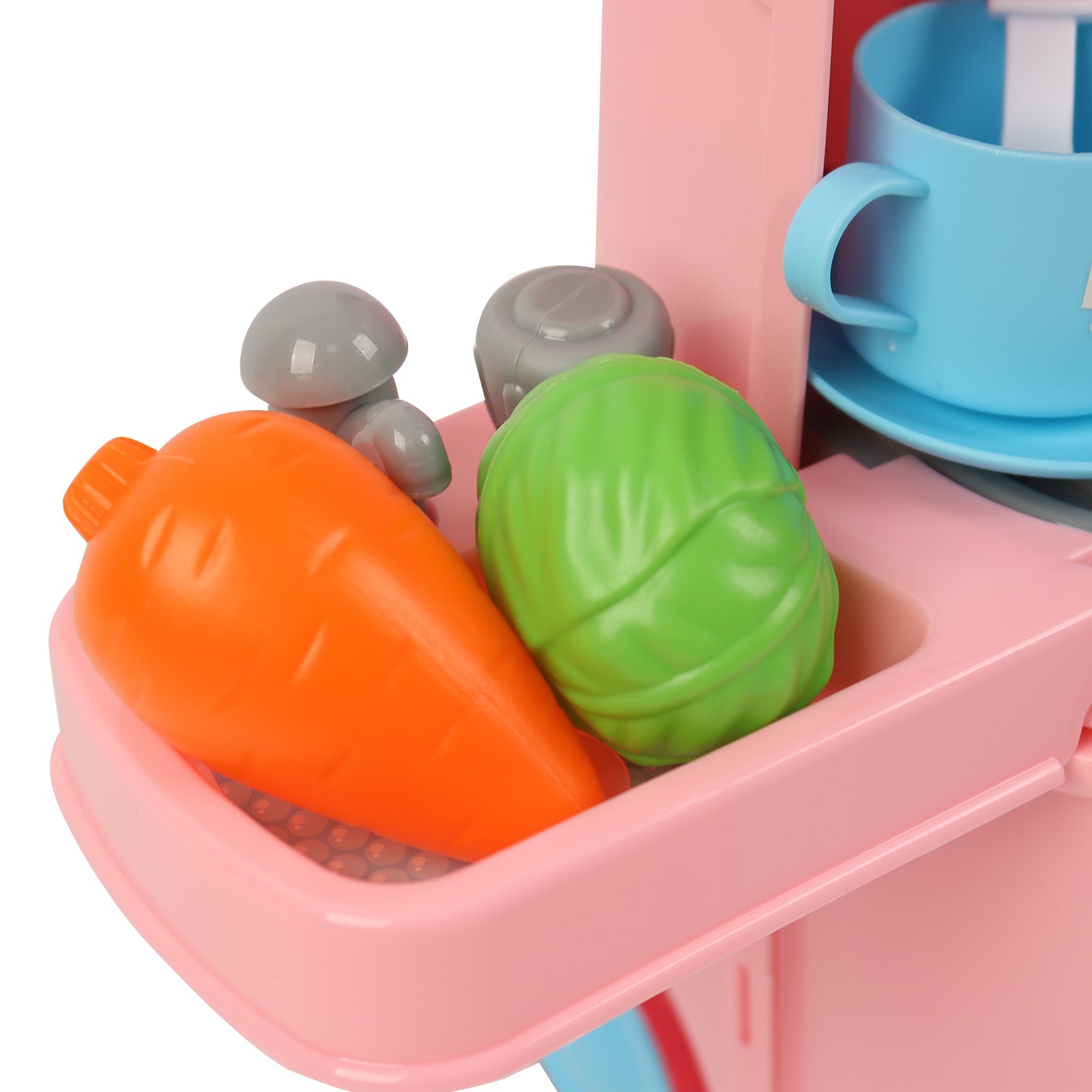 Kids Play Kitchen Set Portable Rolling Suitcase Cooking Pretend Play Toy