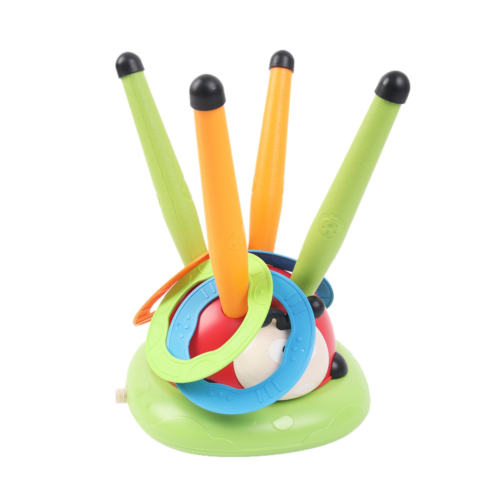 Kids 5in1 Musical Jump Sport Toy Ring Toss and Foam Launcher Game Indoor Outdoor