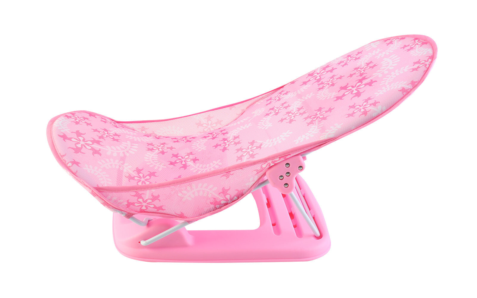 Baby Infant Bath Support Seat Foldable Adjustable Travel Baby Bather 0-12 Months (Pink)