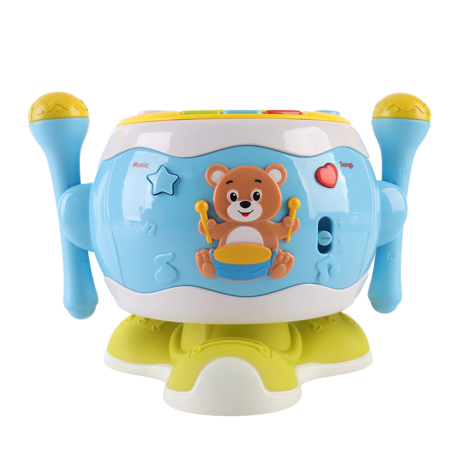 Baby's Music Drum Rotating Educational Instrument Microphone Sing