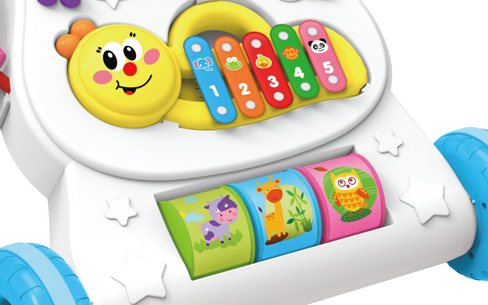 2in1 Baby Walker First Steps Activity Bouncer Musical Toys Car Along Toddlers (Xylophone)
