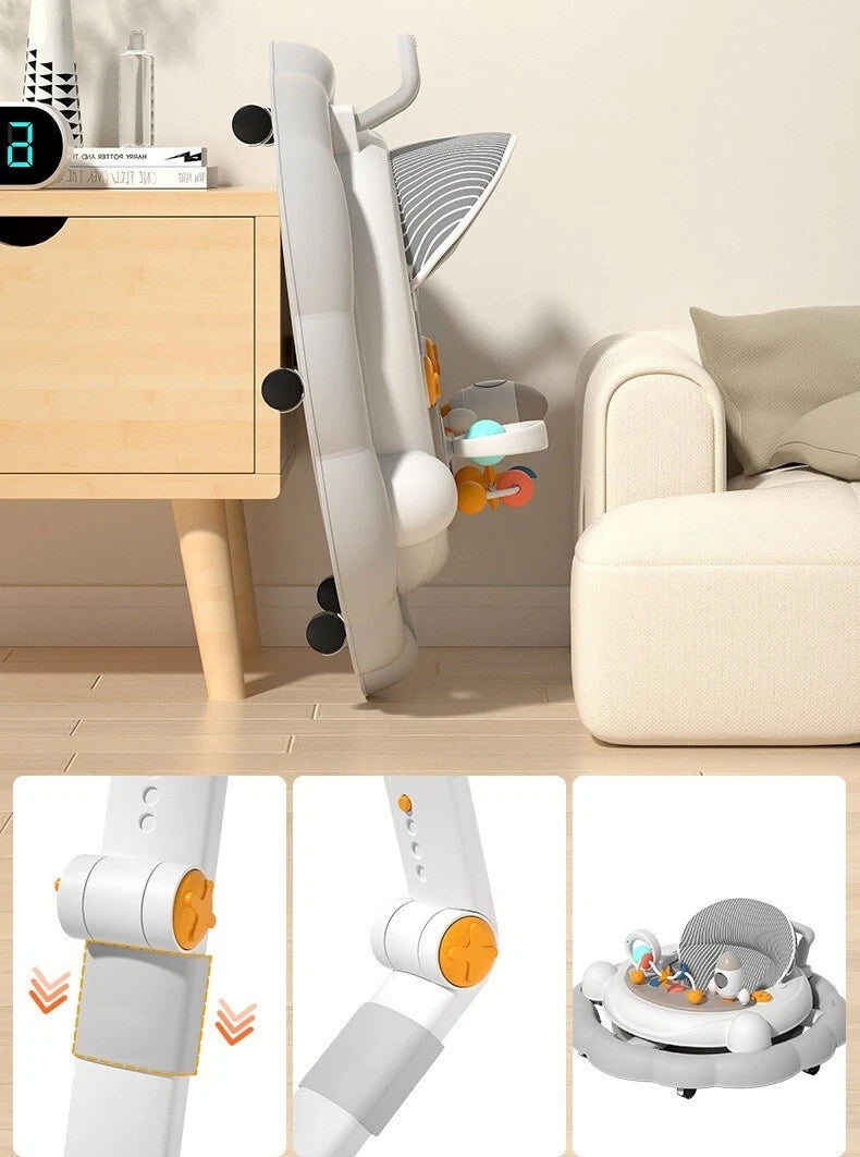 Baby Walker Push Along Learning Walking Wheel Multifunctional Sensory Music