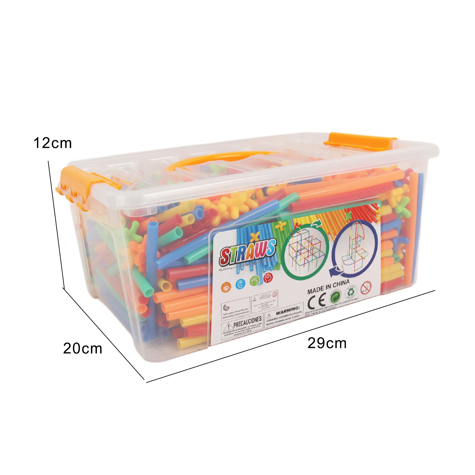Straw Constructor Toys STEM Building Set 3D Interlocking Plastic Colours 700 Pcs