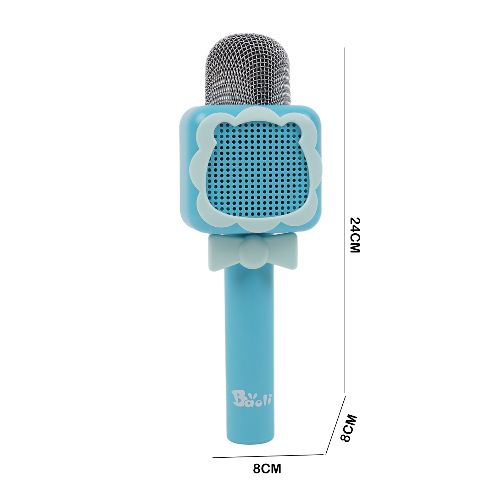 2x Kids Wireless Karaoke Microphones – Bluetooth Music Speaker Toy Set (Blue)