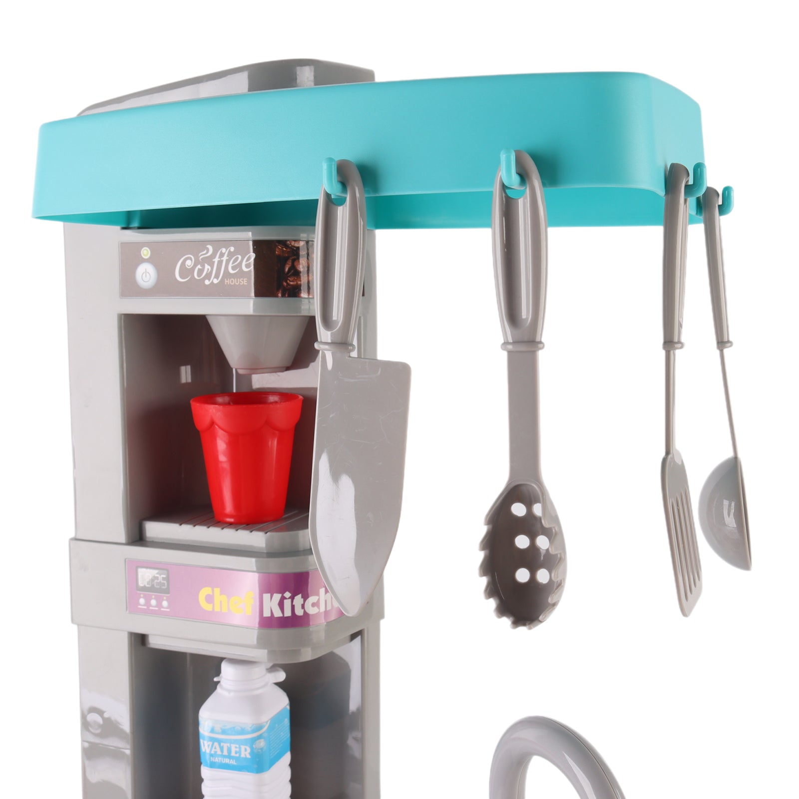 Kids Pretend Play Kitchen Set with Light & Sound Effects 53 Pieces