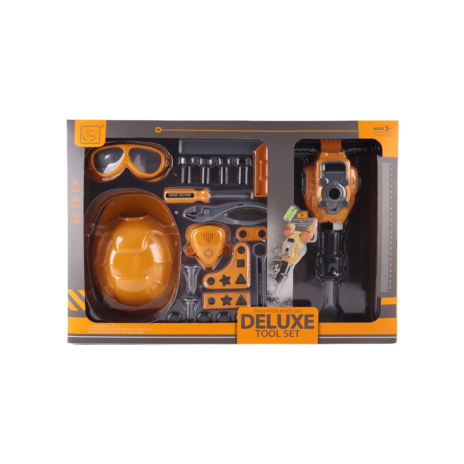 Kids Power Tool Sets DIY Building Drill Hammer Work Shop Pretend Play Toy 49 Pcs