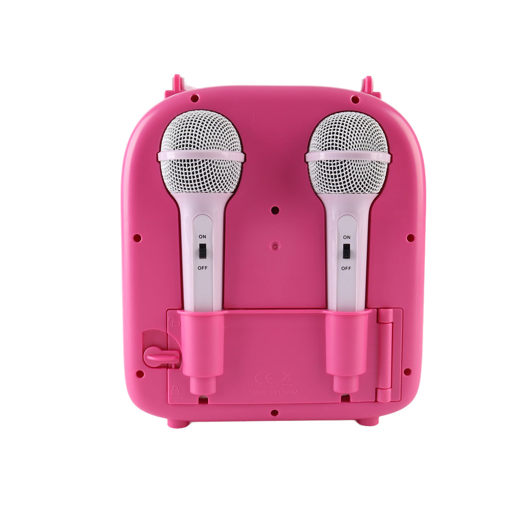 Kids Karaoke Machine Set With 2 Microphones Speaker Bluetooth Music Toy