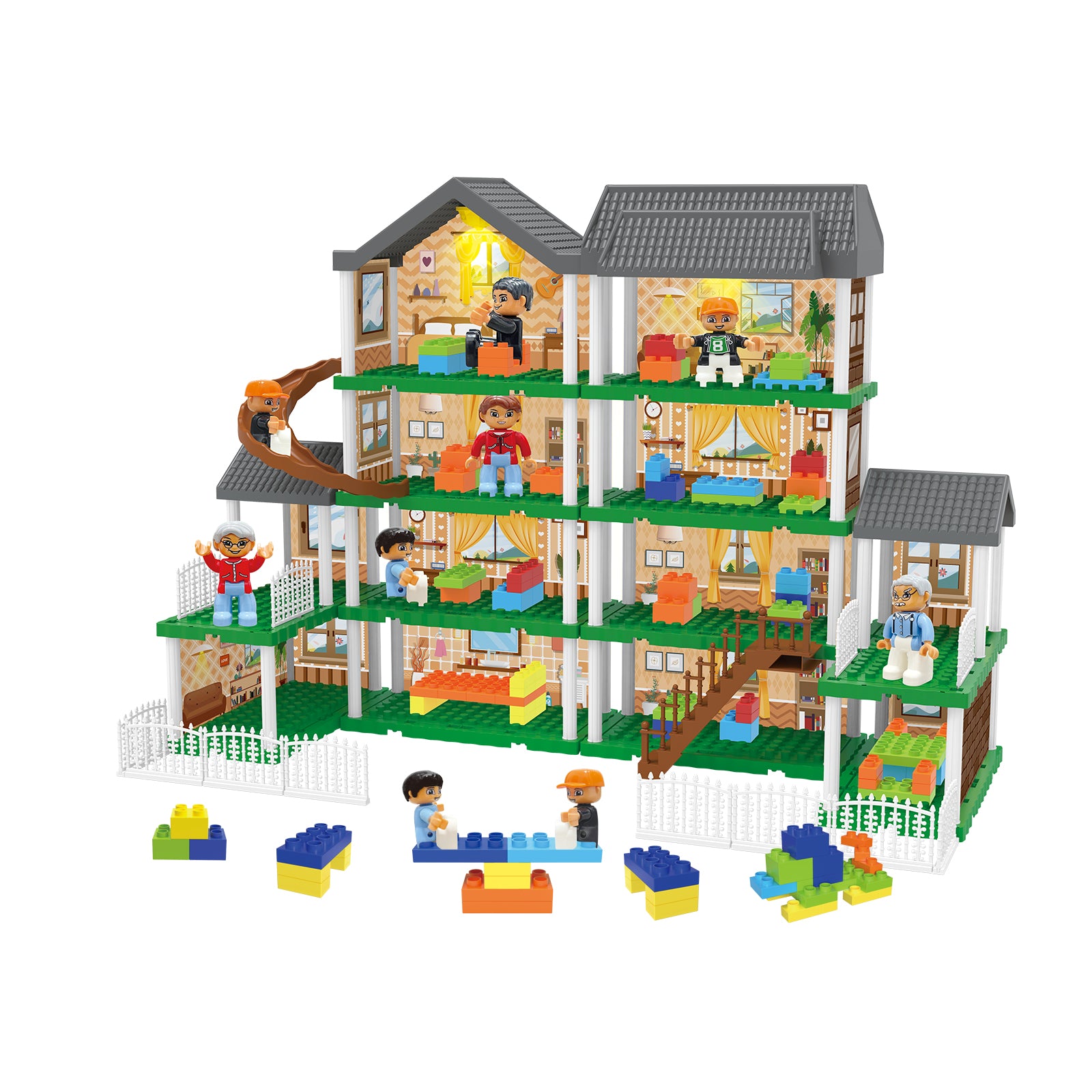 Building Blocks Bricks Doll House Villa Mansion Playhouse DIY Playset 201 Pcs
