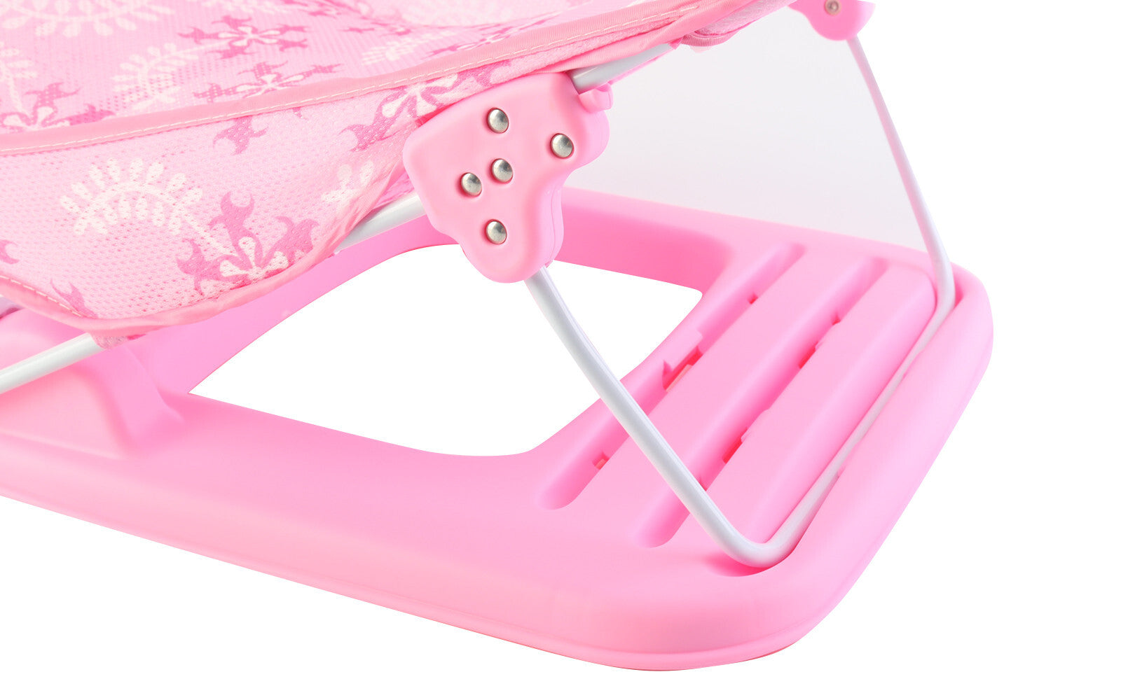 Baby Infant Bath Support Seat Foldable Adjustable Travel Baby Bather 0-12 Months (Pink)